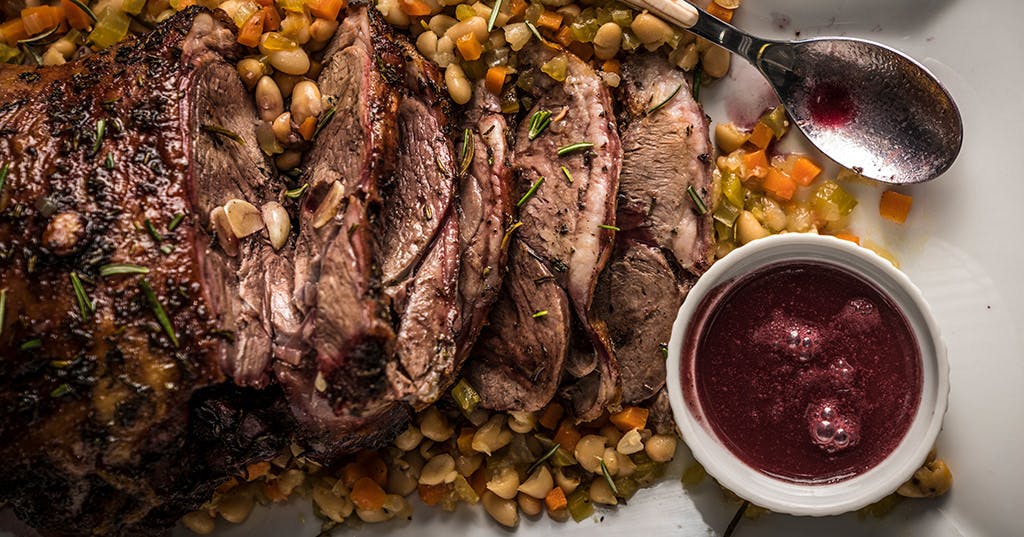 Roasted Leg Of Lamb With Red Wine Reduction By Amanda Haas
