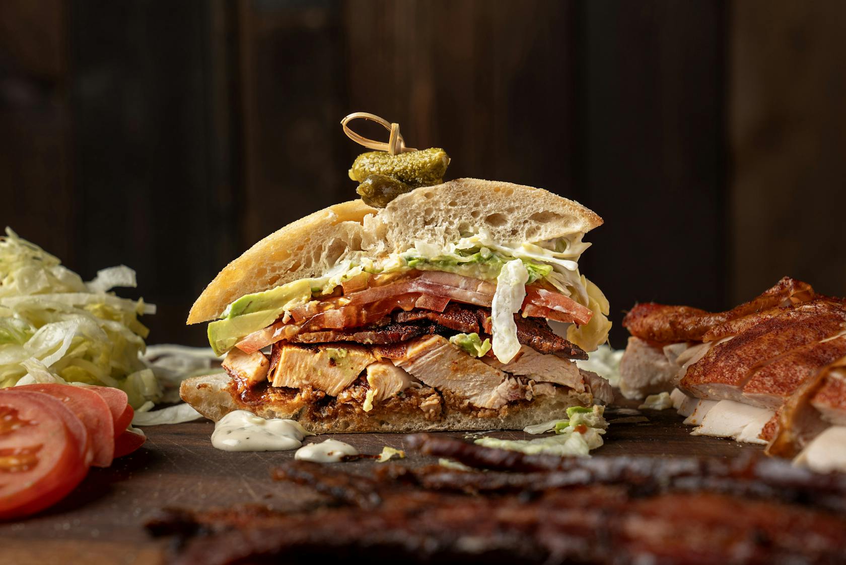 BBQ Chicken Bacon Ranch Sandwich